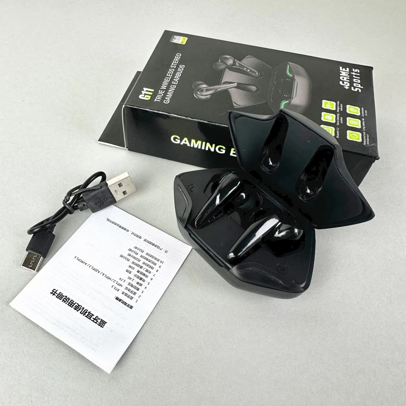 Бездротові навушники G11 series, Game Mode, Digital Indicator (Чорний)