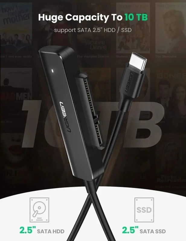 Адаптер UGREEN CM321 USB-C 3.0 to 2.5-Inch SATA Converter 50cm (UGR-70610)