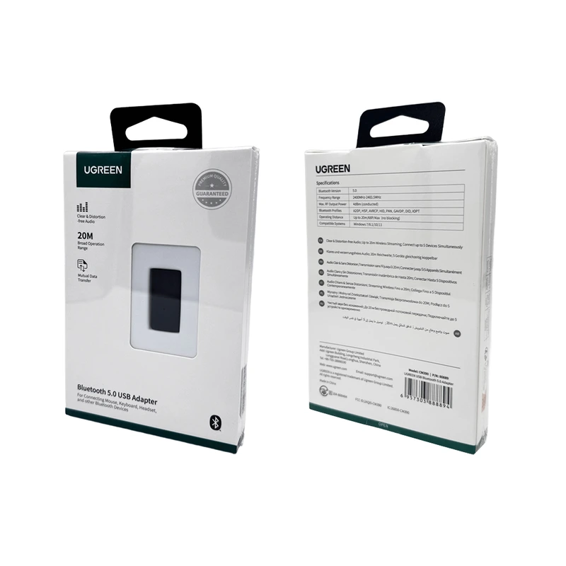 Адаптер UGREEN CM390 USB Bluetooth 5.0 Adapter (UGR-80889)
