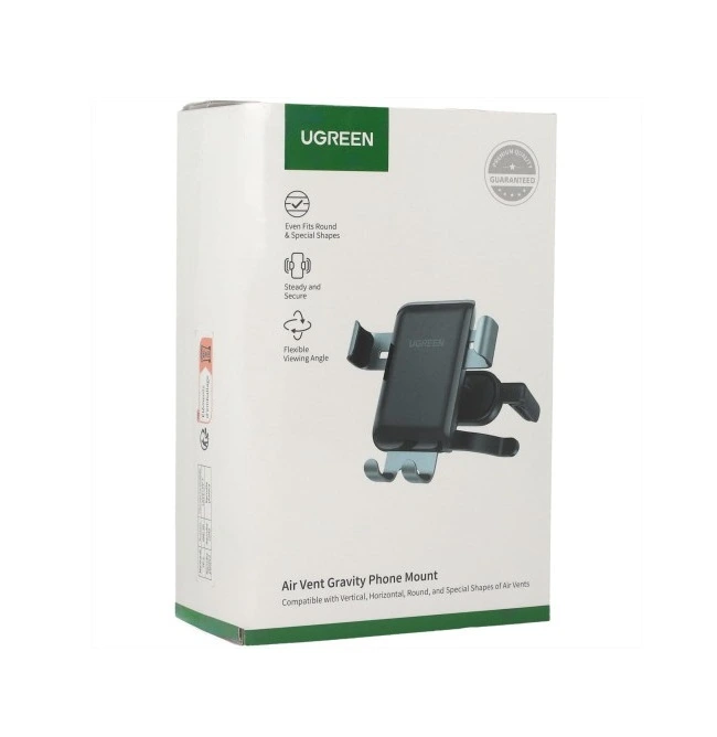 Автотримач для телефона UGREEN LP274 Gravity Phone Holder for Round Air Vent gray