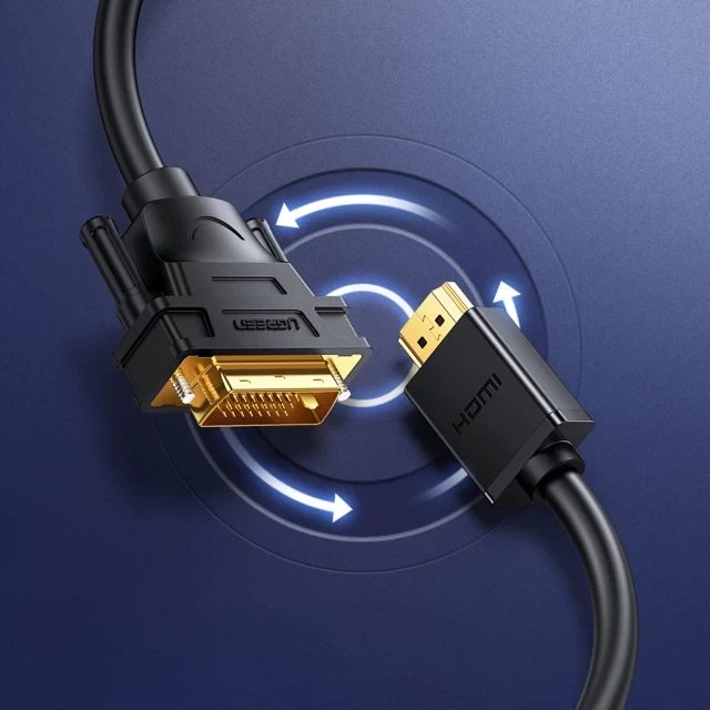 Кабель UGREEN HD106 HDMI to DVI Cable 2m (Black) (UGR-10135)