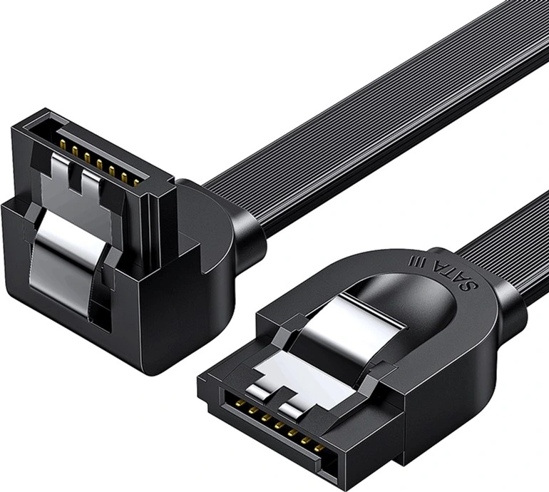 Кабель UGREEN US217 Angled SATA 3 Data Cable 0.5m (Black)(UGR-30797)