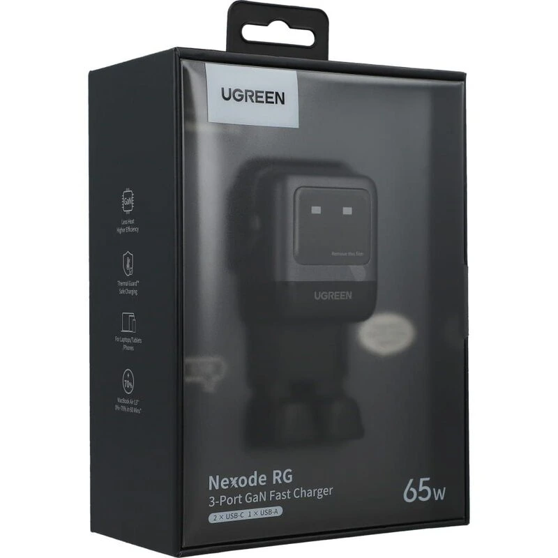 Мережевий зарядний пристрій UGREEN Uno RG 65W 3-Port GaN Fast Charger EU