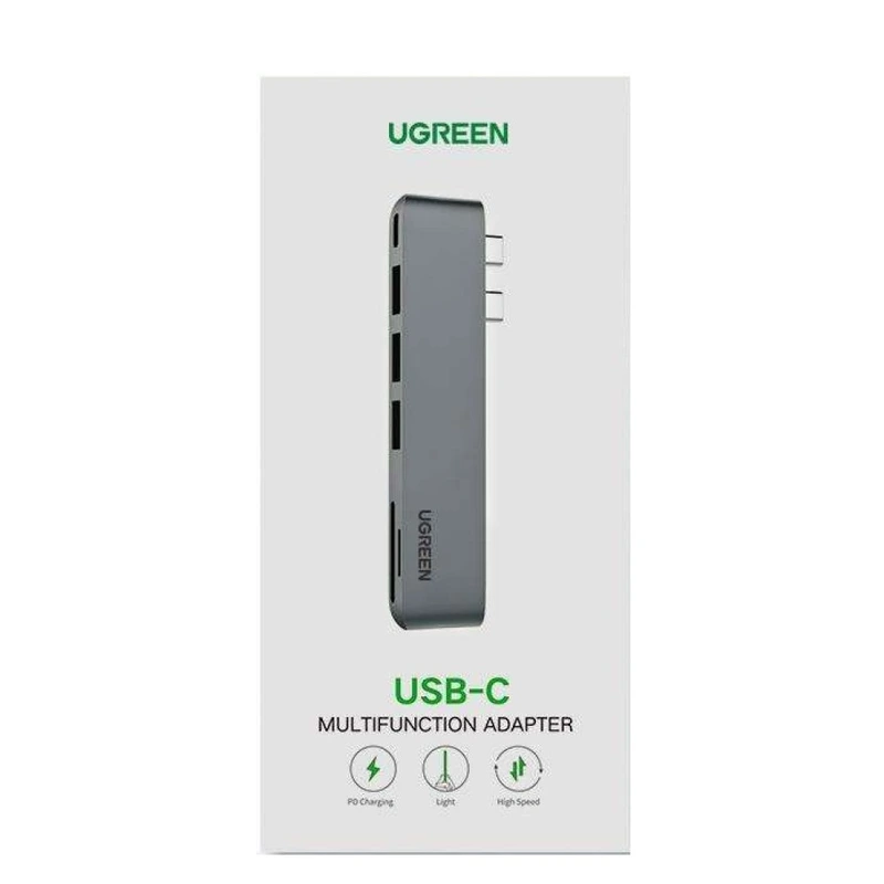 USB-Хаб UGREEN CM251 Dual USB-C To HDMI+3*USB 3.0 A+Type C Female Converter