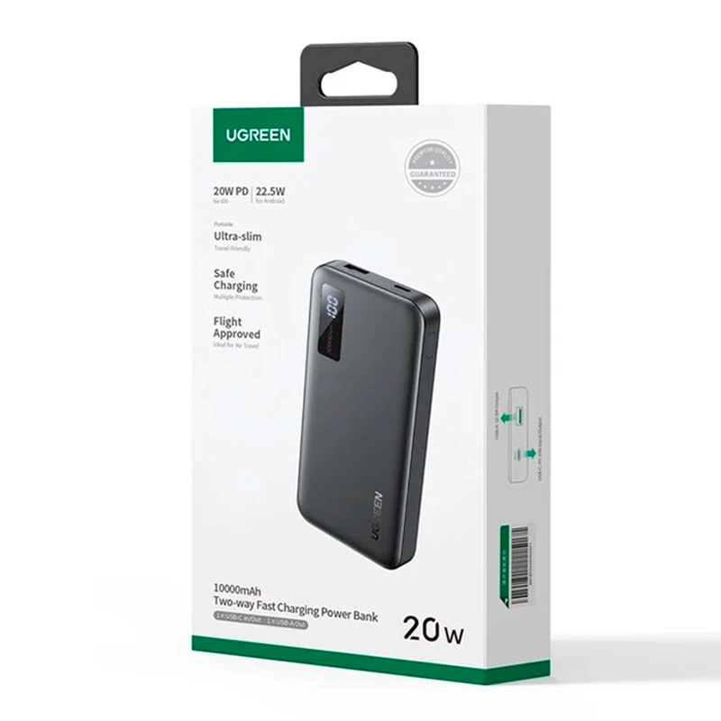 Зовнішній акумулятор UGREEN PB311 10000mAh Mini Quick Charging  20W