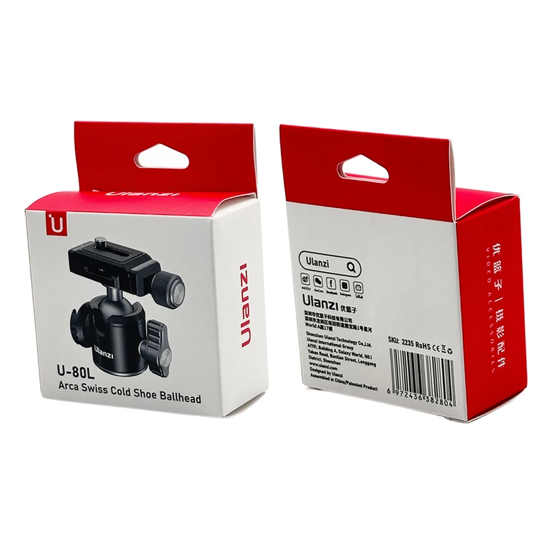 Адаптер кронштейн Ulanzi U-80L Mini Ball Head with Arca Swiss (UV-2235 U-80L)