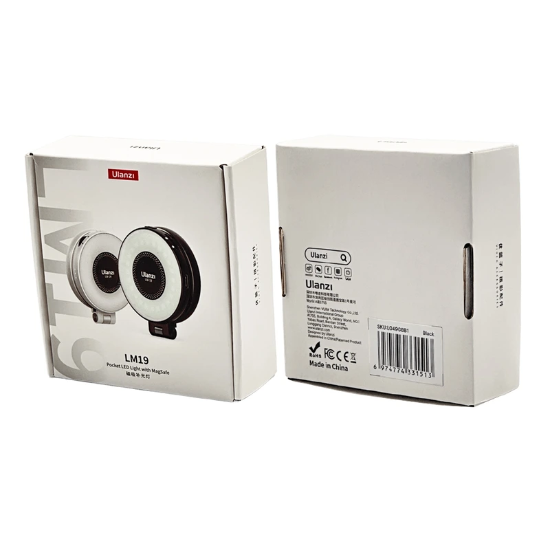 Світло для айфона магнітне Ulanzi  LM19 Magsafe Fill Light Black (L049GBB1 LM19)