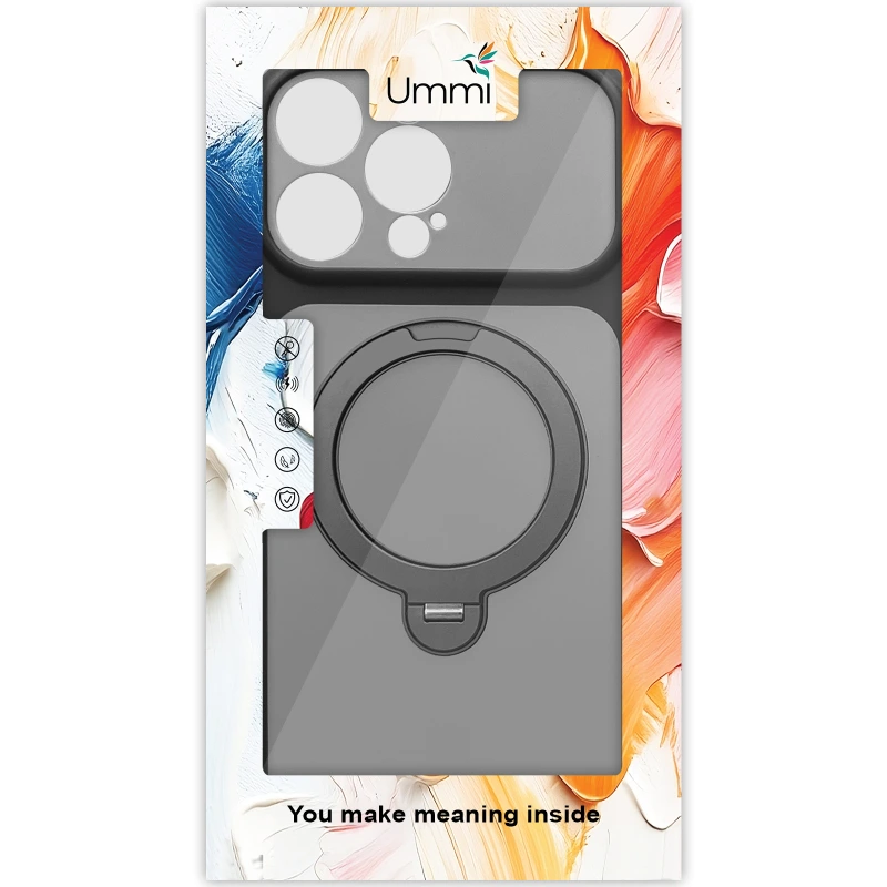 Чохол Ummi Full Camera with Magnetic Fit HQ Ring для Apple iPhone 16 Pro Max (6.9") Black