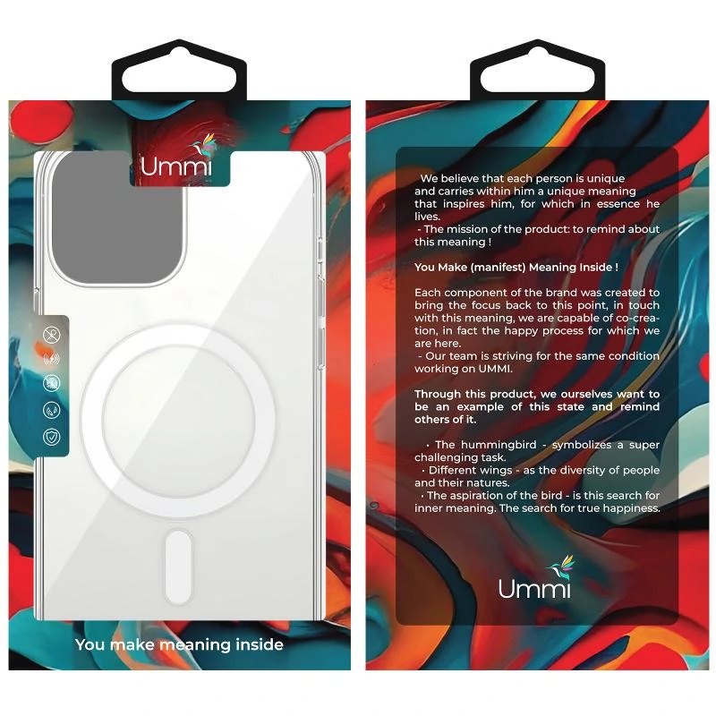 Чохол Ummi transparent with MagSafe для Apple iPhone 14 Plus (6.7") Clear