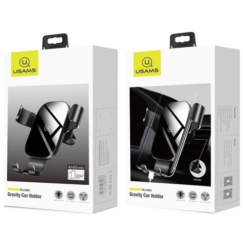 Автотримач для телефона Usams US-ZJ052 Gravity Car Holder Black