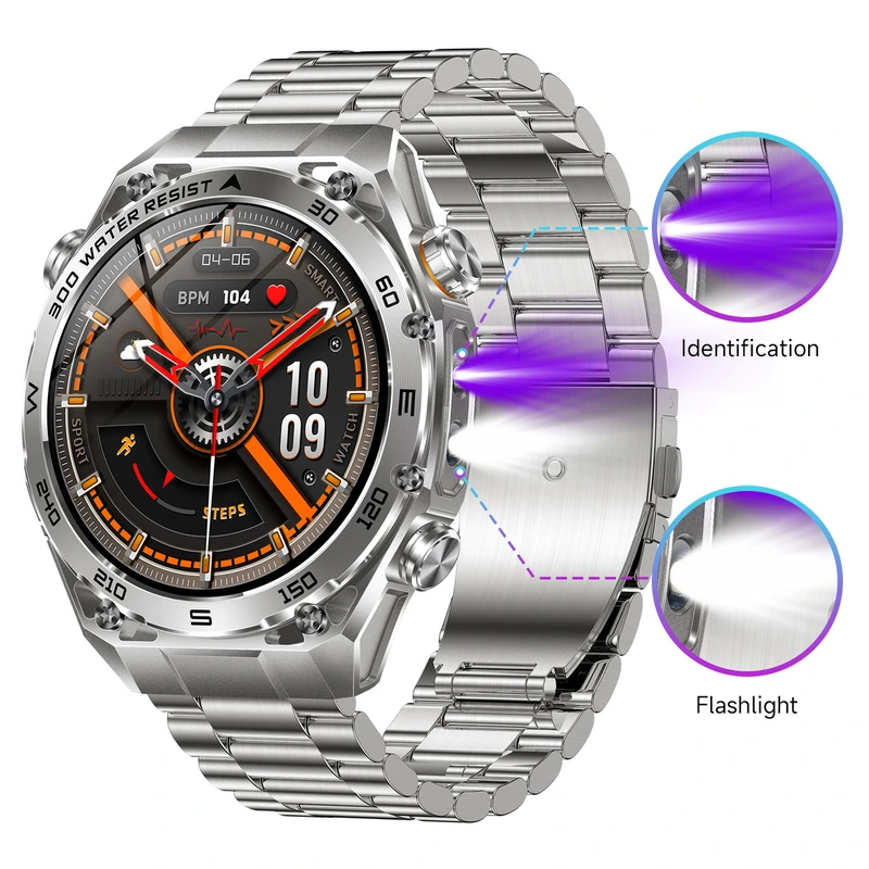 Розумний смарт годинник Smart Flash Rubber Silver