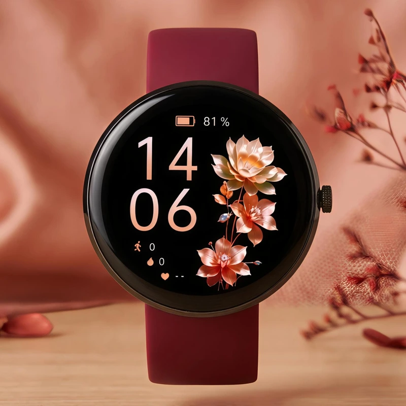 Розумний смарт годинник Smart Luna Cherry Rubber, 3 ремінці