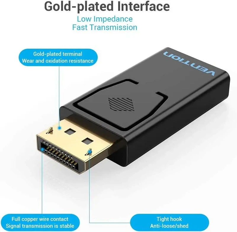 Адаптер Vention DP Male to HDMI Female Adapter Black (HBKB0) — фото 3