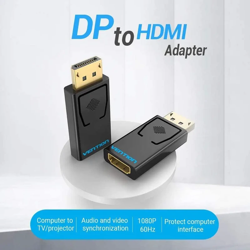 Адаптер Vention DP Male to HDMI Female Adapter Black (HBKB0) — фото 4