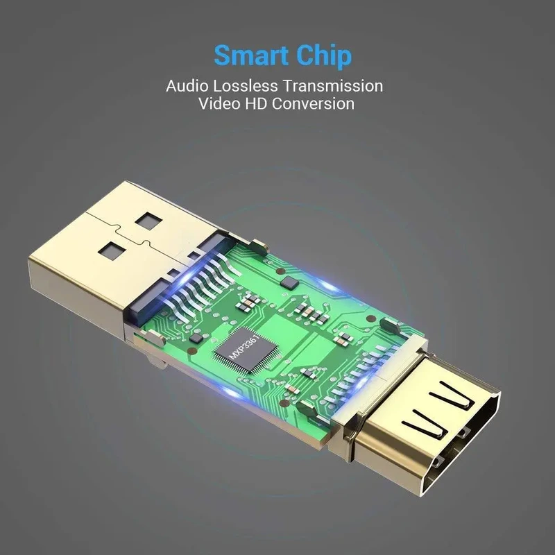 Адаптер Vention DP Male to HDMI Female Adapter Black (HBKB0) — фото 5