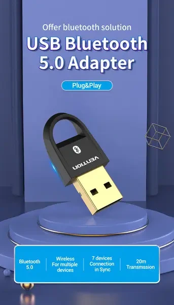 Адаптер Vention USB Bluetooth5.0 Adapter Black (CDSB0)