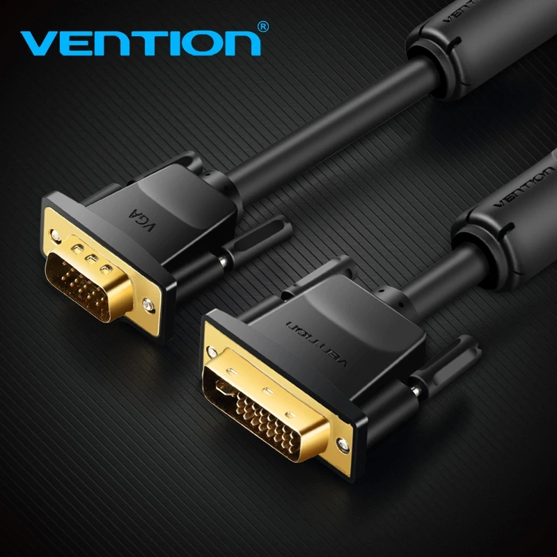 Кабель Vention DVI(24+5) to VGA Cable 3M Black (EACBI)