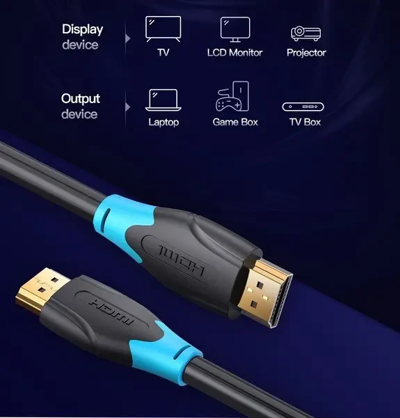 Кабель Vention HDMI-HDMI, 1 м, v2.0 (AACBF) — фото 9
