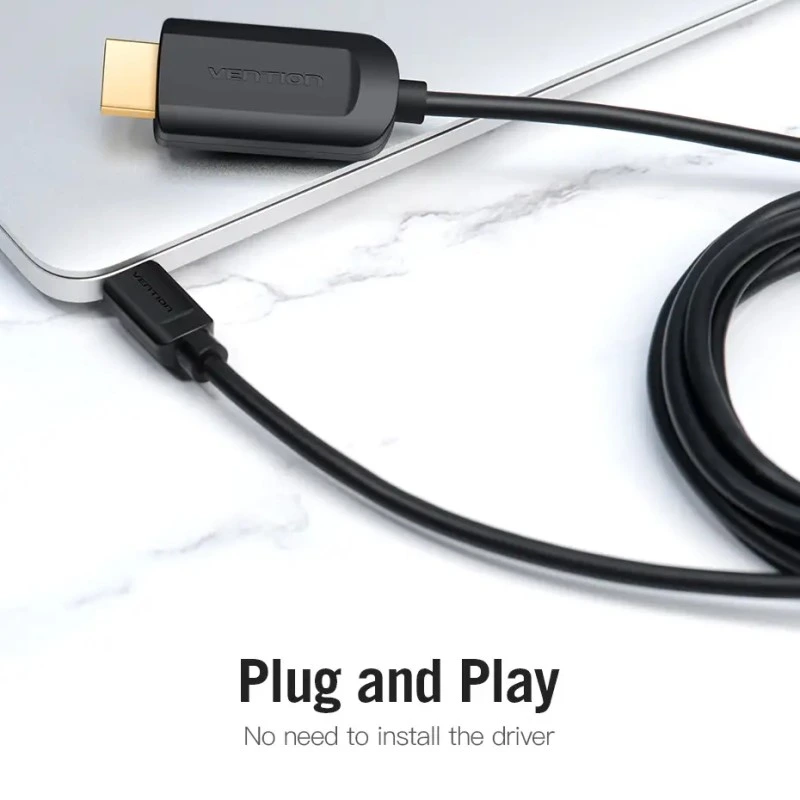 Кабель Vention Type-C to HDMI 4K 30Hz Cable 1M Black (CGUBF) — фото 6