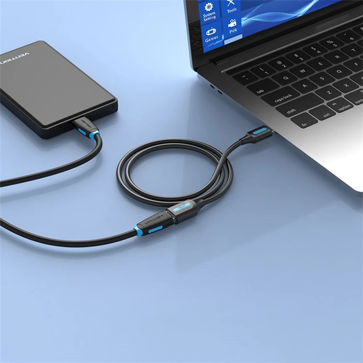 Кабель Vention USB 2.0 A Male to A Female Extension Cable 1.5M black PVC Type (CBIBG) — фото 4