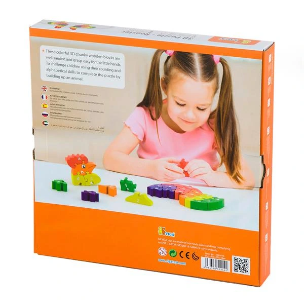 Дерев'яний пазл Viga Toys Півник по літерах (55244N)