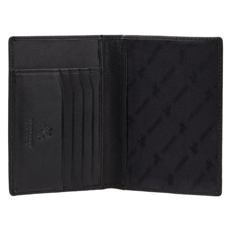 Шкіряна обкладинка для паспорта Visconti 2201 Polo (Black)