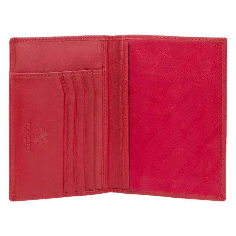 Шкіряна обкладинка для паспорта Visconti 2201 Polo (Red)