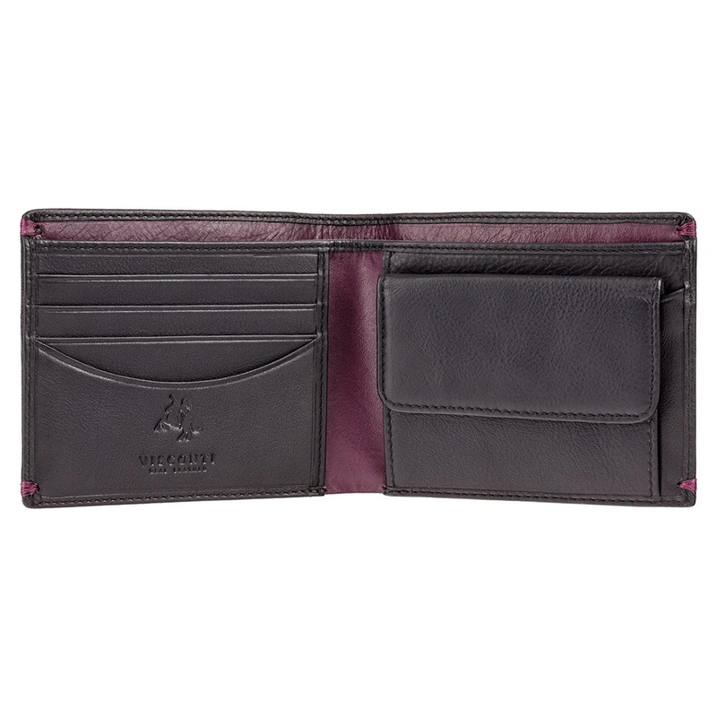 Гаманець чоловічий Visconti AP62 Montreux (Black Burgundy)