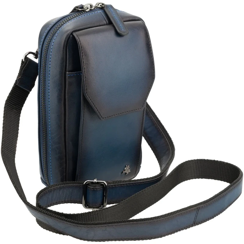 Шкіряна сумка через плече Visconti AT45 Alex (Burnish Blue)