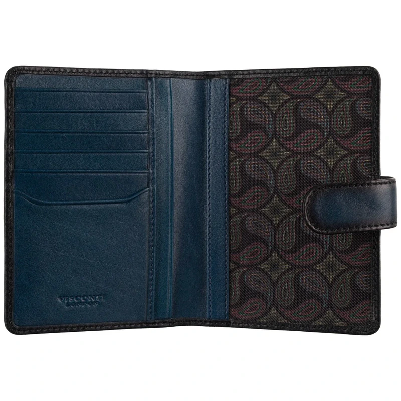 Шкіряна обкладинка для паспорта Visconti AT74 Blake (Burnished Blue)