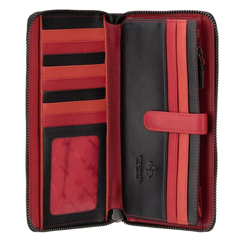 Гаманець жіночий Visconti BR76 BLK/CHERRY