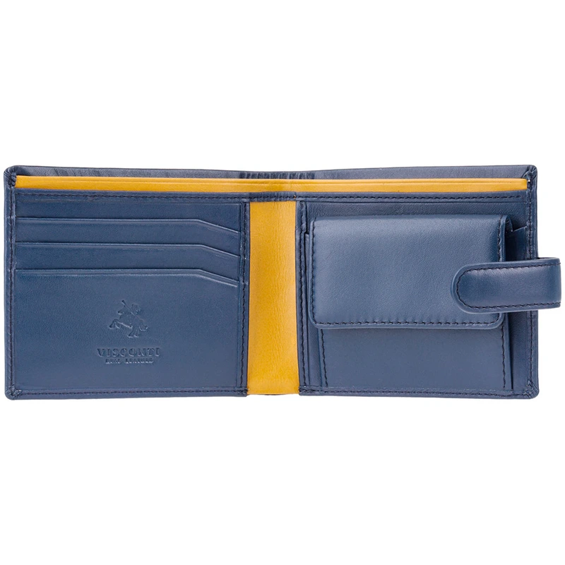 Гаманець чоловічий Visconti PM100 Vincent c RFID (Blue Mustard)
