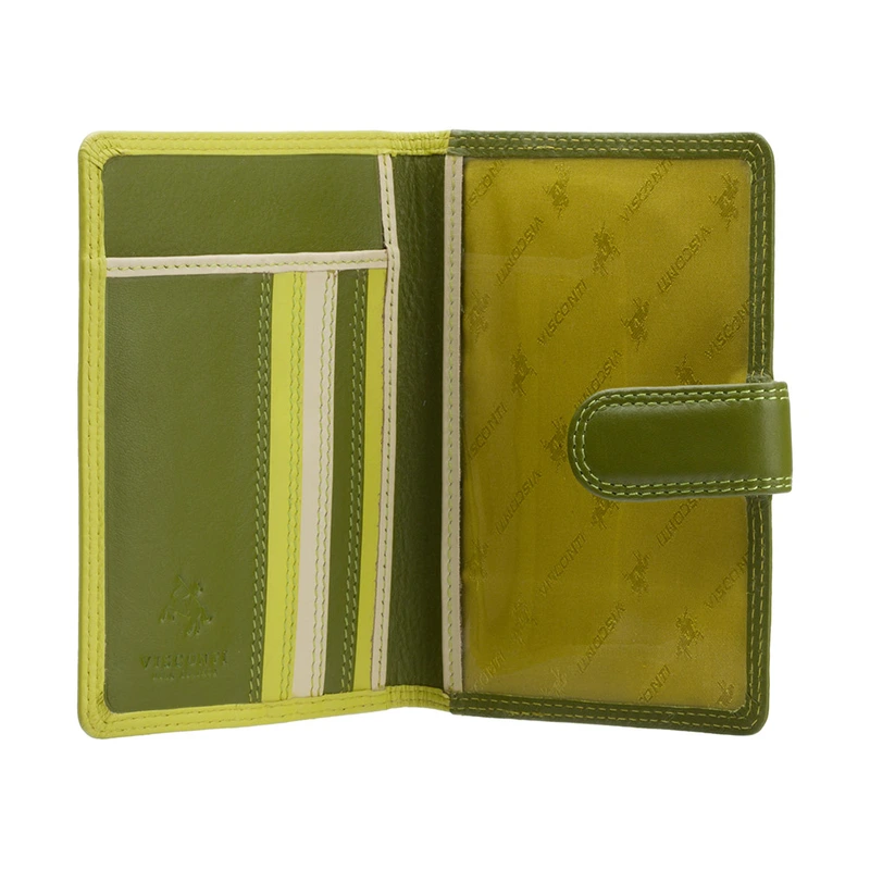 Шкіряна обкладинка для паспорта Visconti RB75 Sumba (Lime Multi)