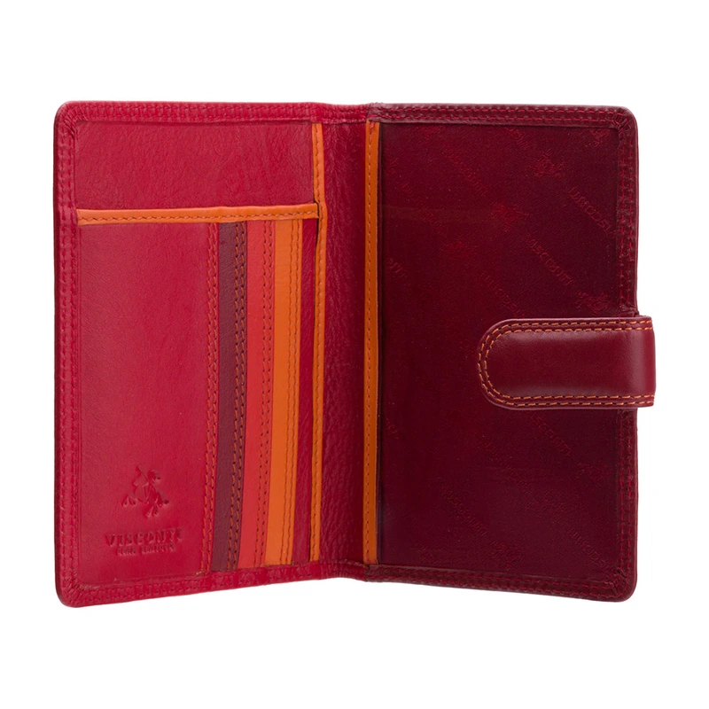 Шкіряна обкладинка для паспорта Visconti RB75 Sumba (Red Multi)