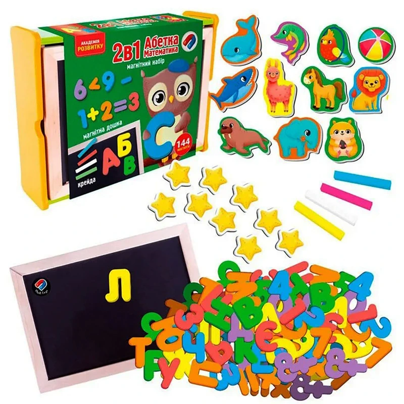 Гра настільна "Магнітний розвиваючий набір з дошкою" VT5411-17
