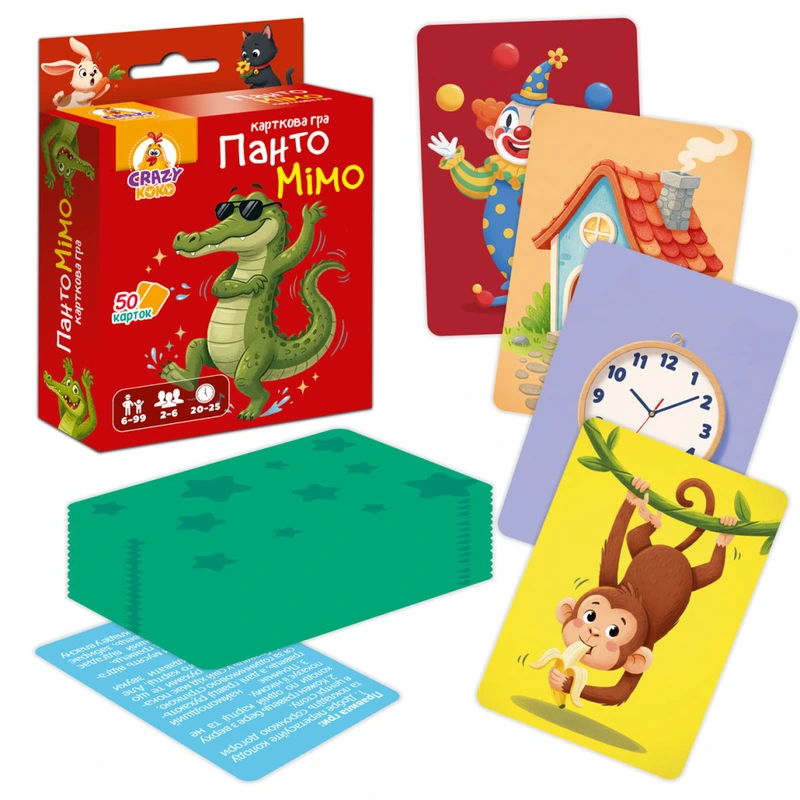 Карткова гра "Пантомімо" Vladi Toys VT5904-08 кількість карток 50 шт