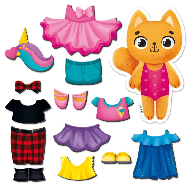 Магнітна гра Одягалка "Кішечка" Vladi Toys VT3204-34 Укр