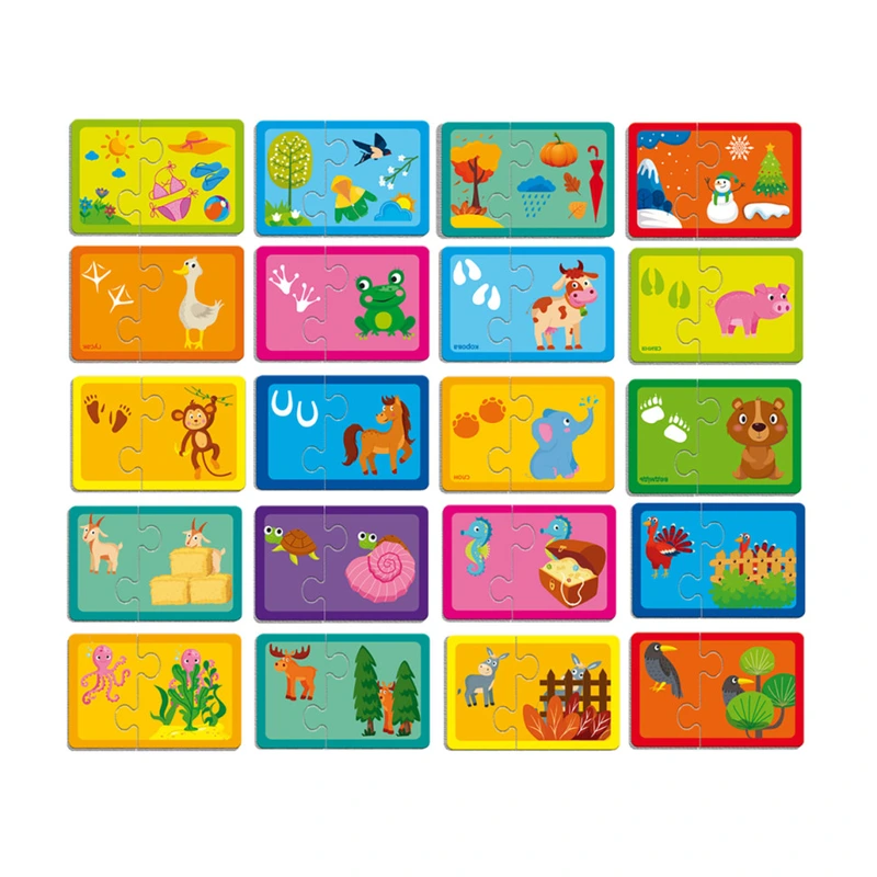 Пазли "Знайди пару. Пори року. Чиї сліди? Хто сховався" VT5003-04 Укр