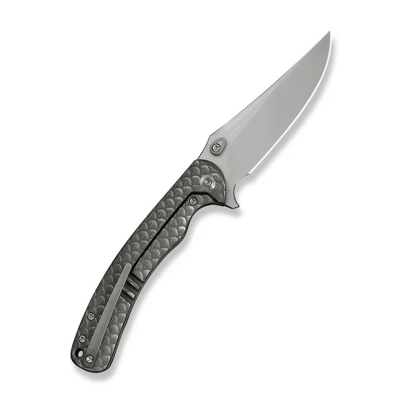 Ніж складаний туристичний Weknife Dracarys, (9.1 см) Böhler M390 / титан 6AL4V сірий