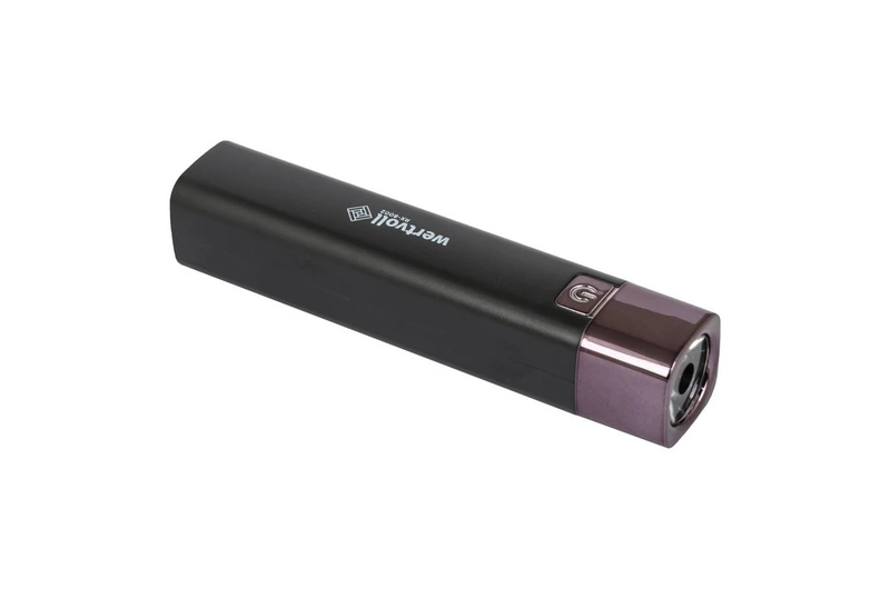 Ліхтар WERTVOLL 3 режими LED Li-ion 1200 mAh/t 7000 K/80 lum powerbank ABS 122х25 мм BLACK RX-8002