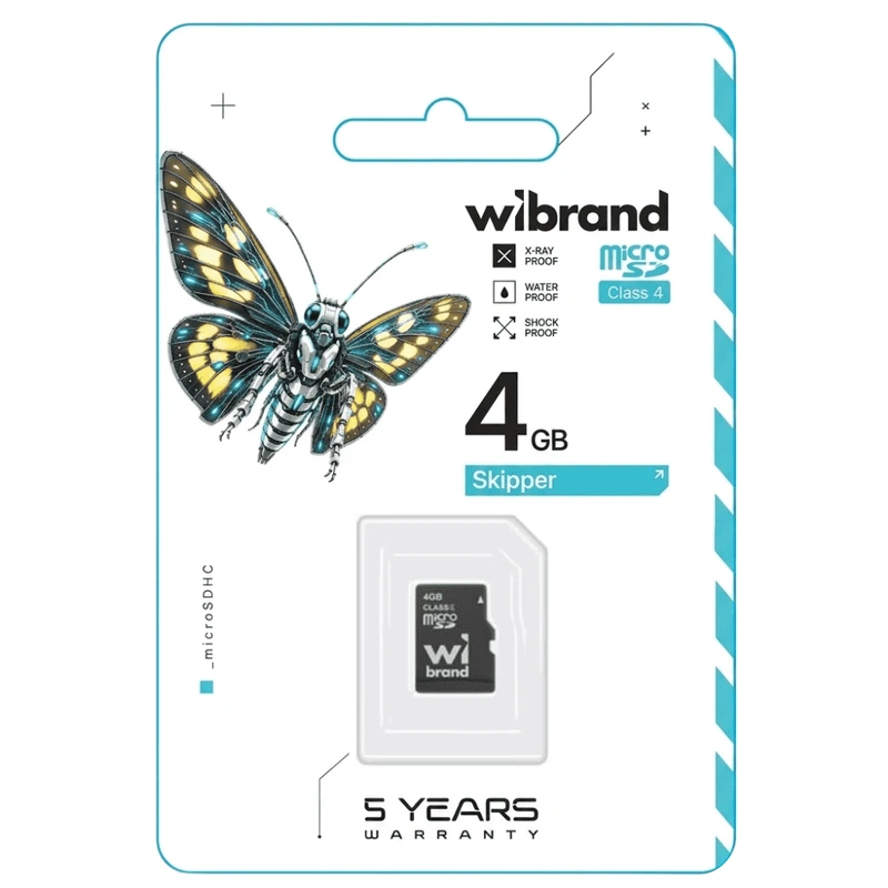 Карта пам'яті microSDHC Wibrand 4Gb class 4
