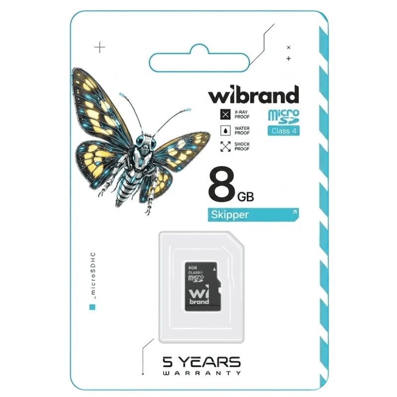Карта пам'яті microSDHC Wibrand 8Gb class 4