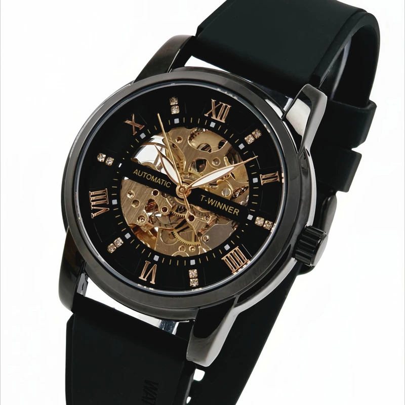 Чоловічий механічний годинник Winner Triumph R-Series, 2 ремінці