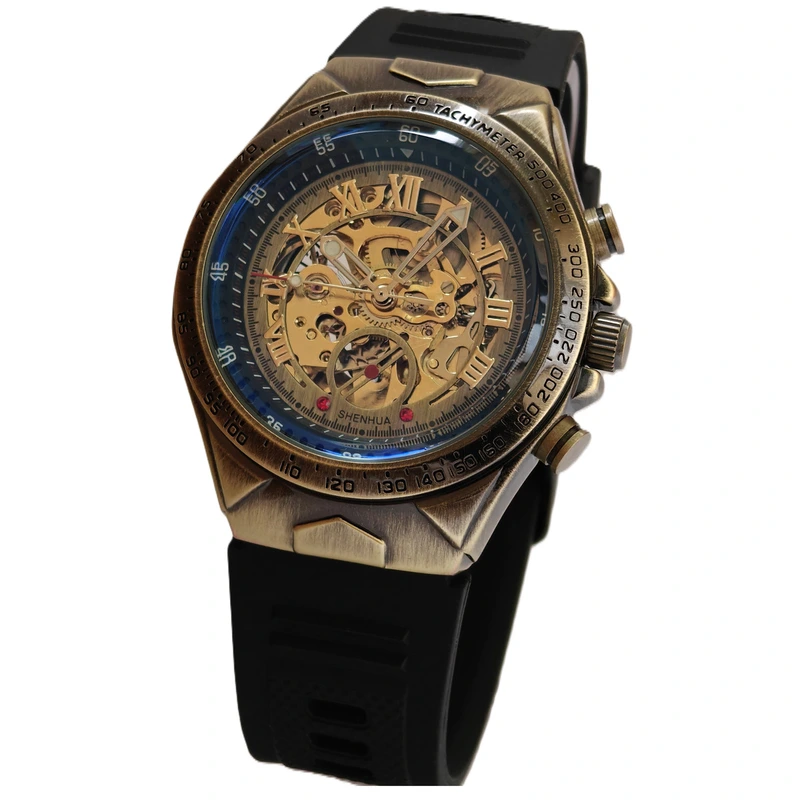 Чоловічий механічний годинник Winner Status Rubber, 2 ремінці