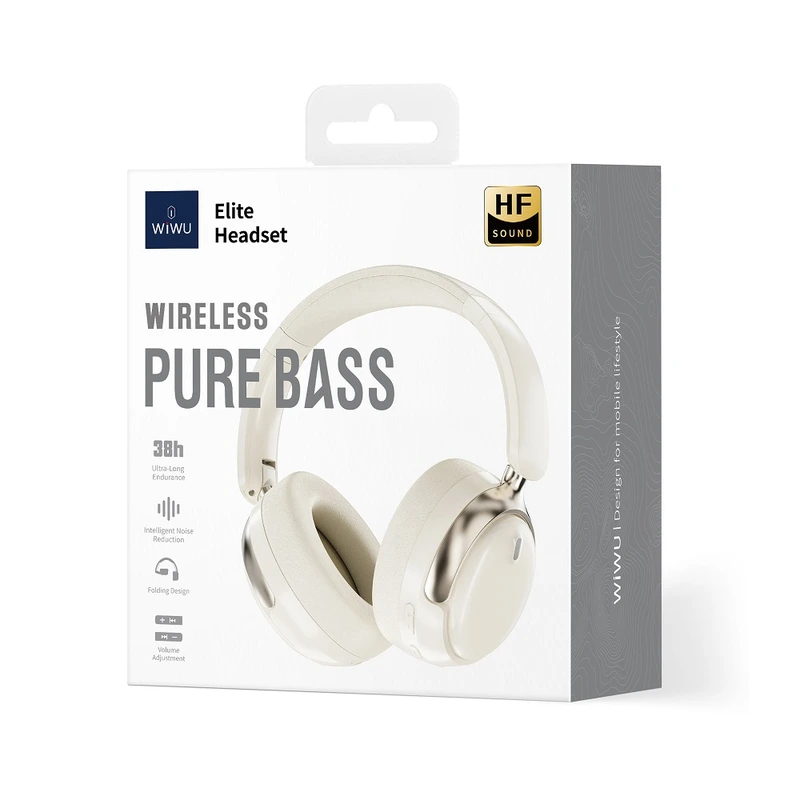 Бездротові накладні навушники WIWU Elite Wireless Headset (with ANC) TD-10 Black