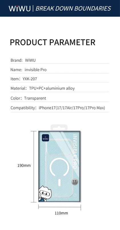 Чохол для смартфона WIWU invisible Pro YXK-207 for iP17 6.3" — фото 5