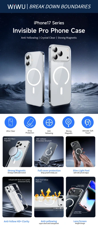 Чохол для смартфона WIWU invisible Pro YXK-207 for iP17 Pro 6.3 — фото 7