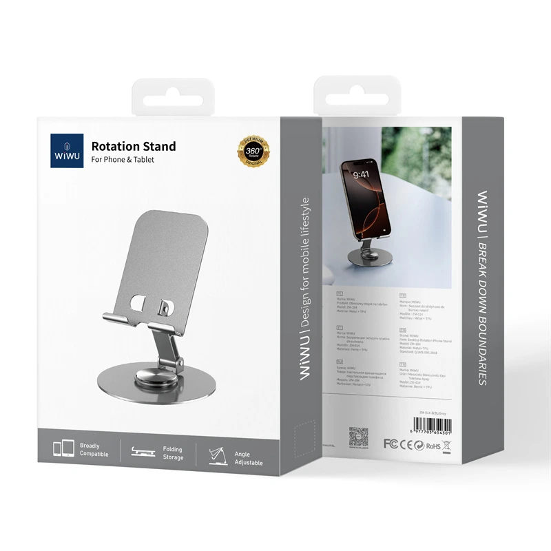 Тримач для мобільного 360° Foldable Desktop Rotation Phone Stand ZM-014
