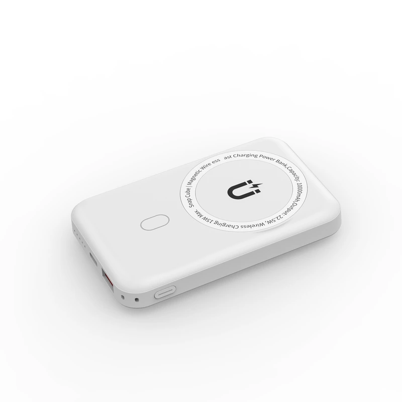 Зовнішній акумулятор WIWU Snap Cube- Magnetic Wireless Charger Power Bank  10000mAh SC1000WHT (3C) White