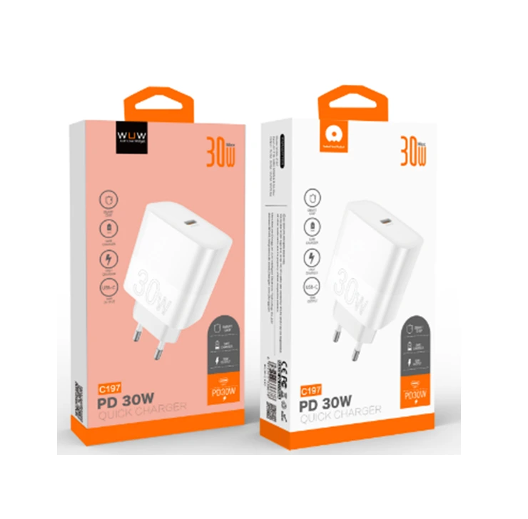 Мережевий зарядний пристрій WUW-C197 PD 30W white